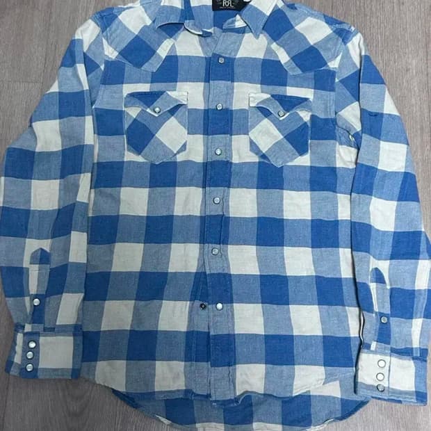 RRL 버팔로 웨스턴 체크 셔츠 M 중고품