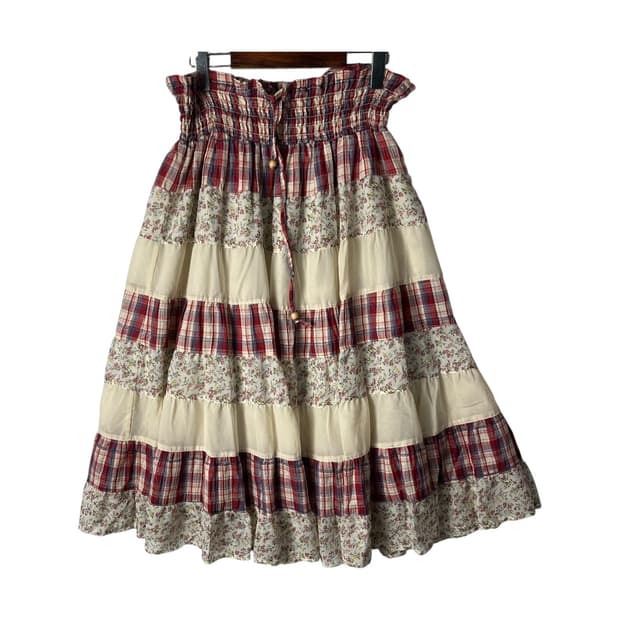 [JPN] 빈티지 모리걸 패치워크 스커트