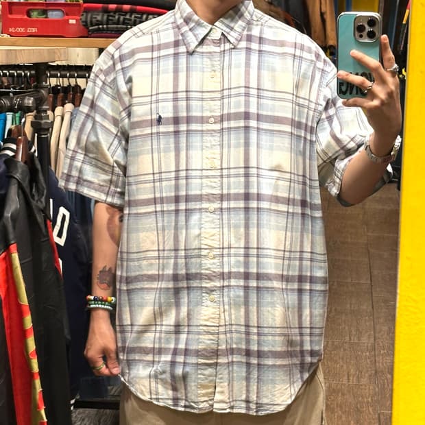 [HI] 폴로 랄프로렌 반팔 셔츠 체크블루