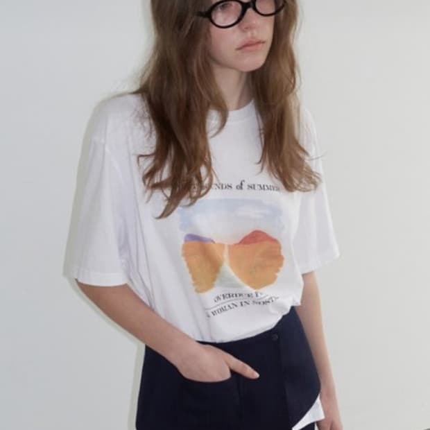 오버듀플레어 스윗 티셔츠 SWEET SOUNDS T-SHIRT_WHITE
