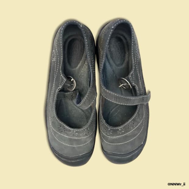 KEEN MARY JANE FLOWER BLACK