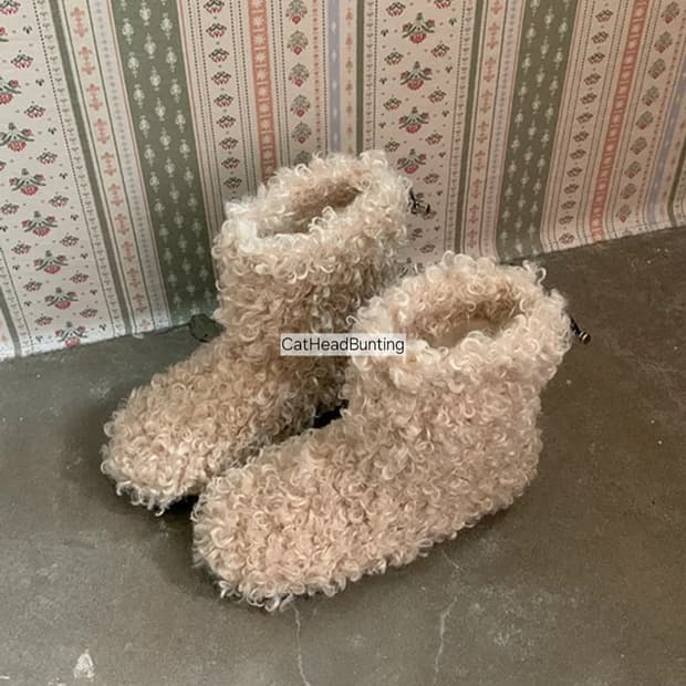 착샷O_시어링 퍼 뽀글이 양털 부츠