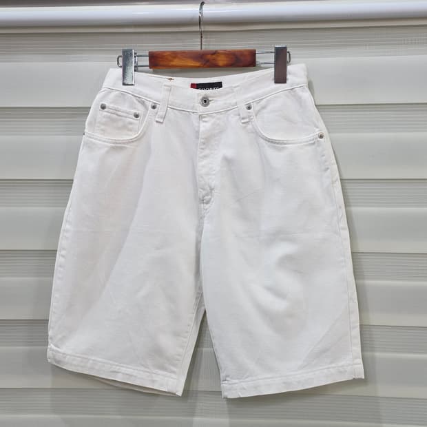 빈티지 EDWIN 1493 화이트 데님 반바지- 우먼26정도