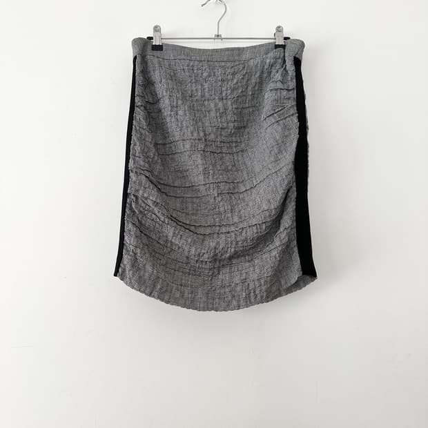 MICHAA Shirring side tencel skirt