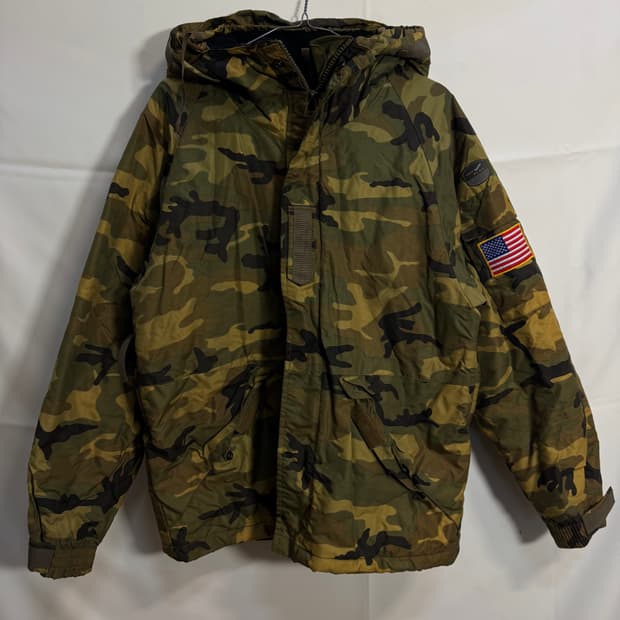 사우스플레이 성조기 와펜 카모 밀리터리 자켓
