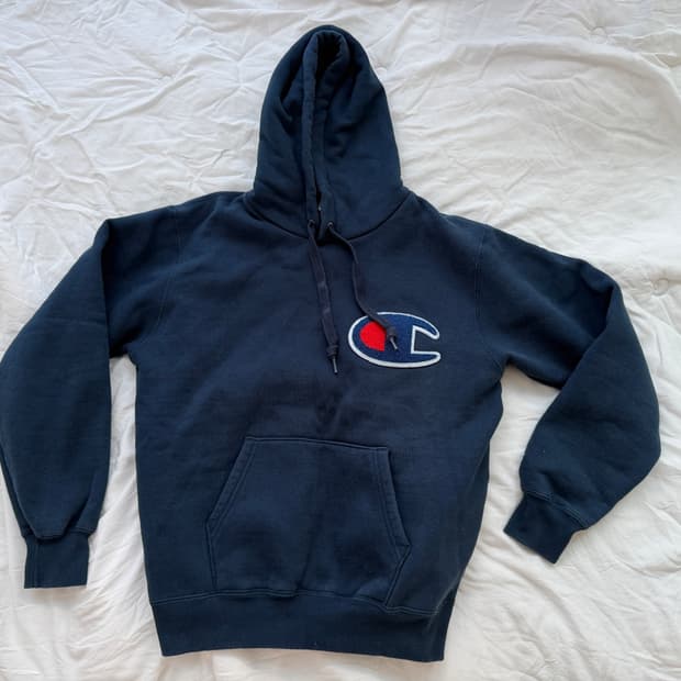 챔피온 재팬 빅로고 후드티 L