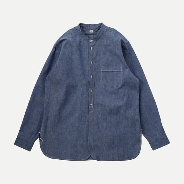 [15] 타이가 타카하시 lot.104 밴드 칼라 데님 셔츠