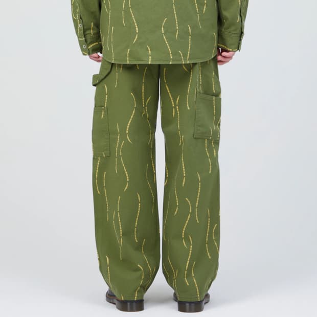 새상품) LMC 엘엠씨 프린팅 카펜터 트윌코튼 워크팬츠 데님팬츠. 그린