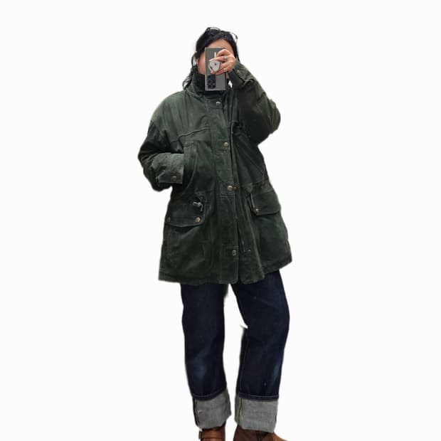 Schiattis Italy 카키 램스킨 필드자켓