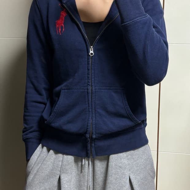폴로 랄프로렌 빅포니 네이비 후드집업 