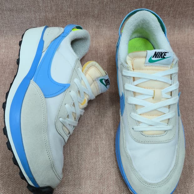 나이키 275mm-  와플 데뷰 화이트 라이트 오어우드 브라운 블루