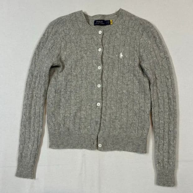 정품0)폴로 랄프로렌 캐시미어 블렌드 케이블 가디건s