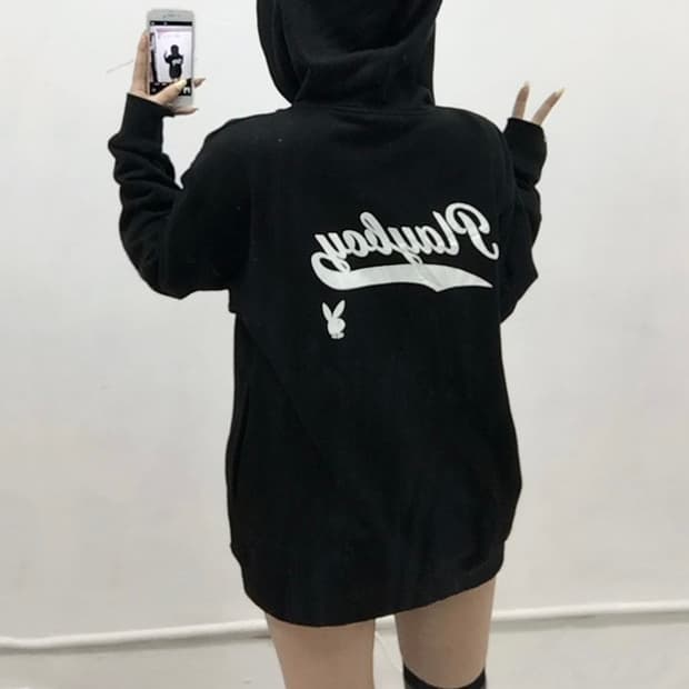 [PLAY BOY] 플레이보이 갸루 아방핏 후드집업