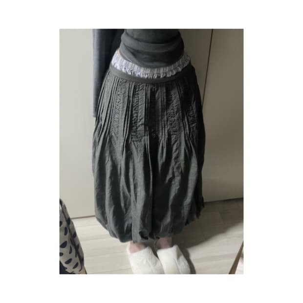 빈티지 나일론 벌룬 스커트