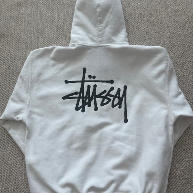 (도쿄 매장 구매) 스투시 베이식 후드집업 화이트 XL
