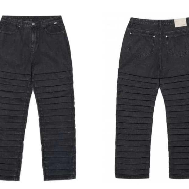 노매뉴얼 곱창 데님 팬츠 블랙