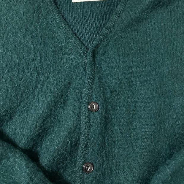 와코마리아 모헤어 가디건 딥그린