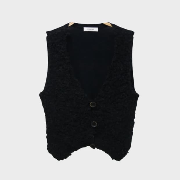 PINORE 부클 울 혼방 베스트 63052