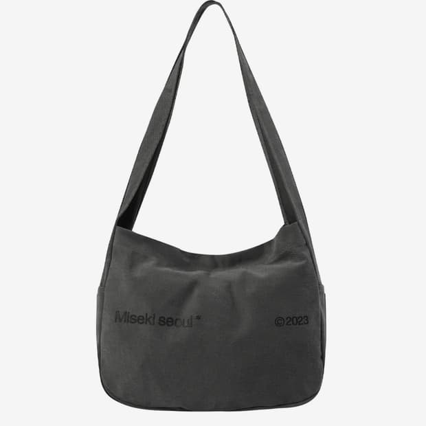 Cotton big crossbag CHARCOAL
