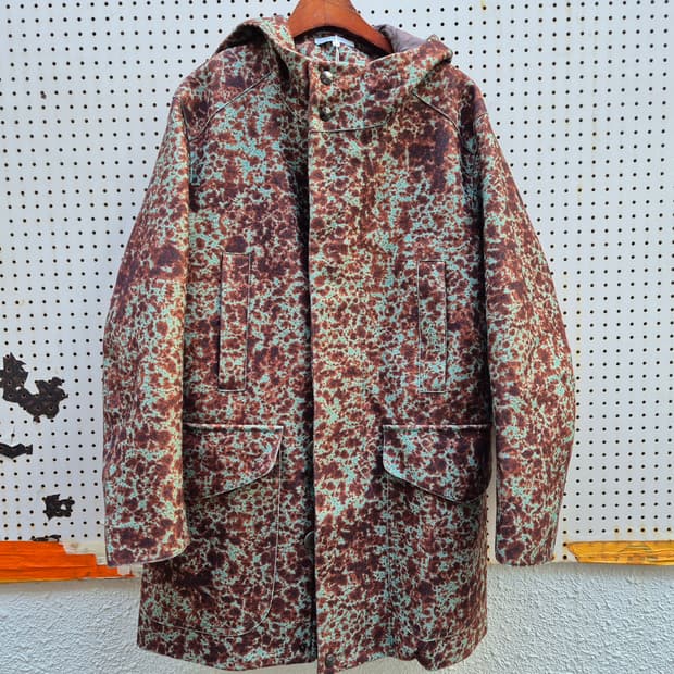 CARVEN 레오파드 울 모즈 파카