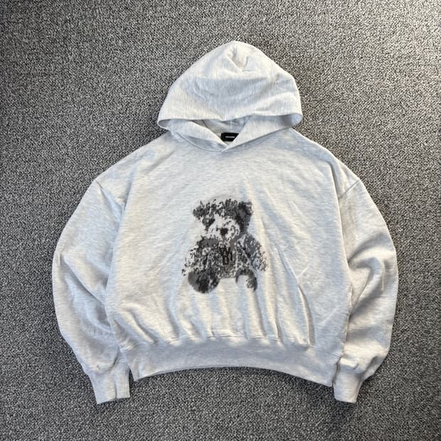 (W) WE11DONE 웰던 테디베어 프린트 후드티 (S)