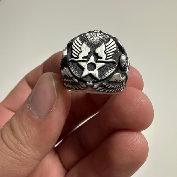 Us air force 실버 925 반지(us 10)