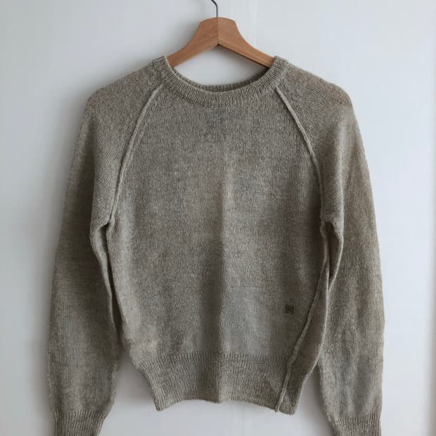 Satur 세터 라운드 알파카 베이지 니트