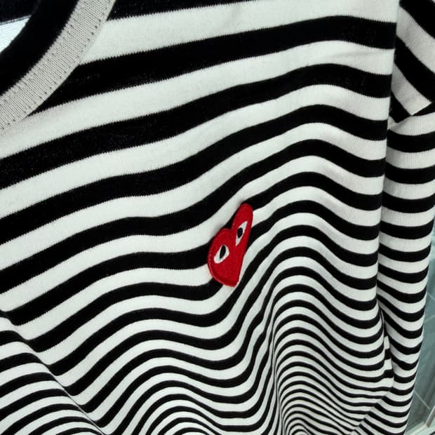 플레이 꼼데가르송 스트라이프 롱슬리브 블랙 (2XL)