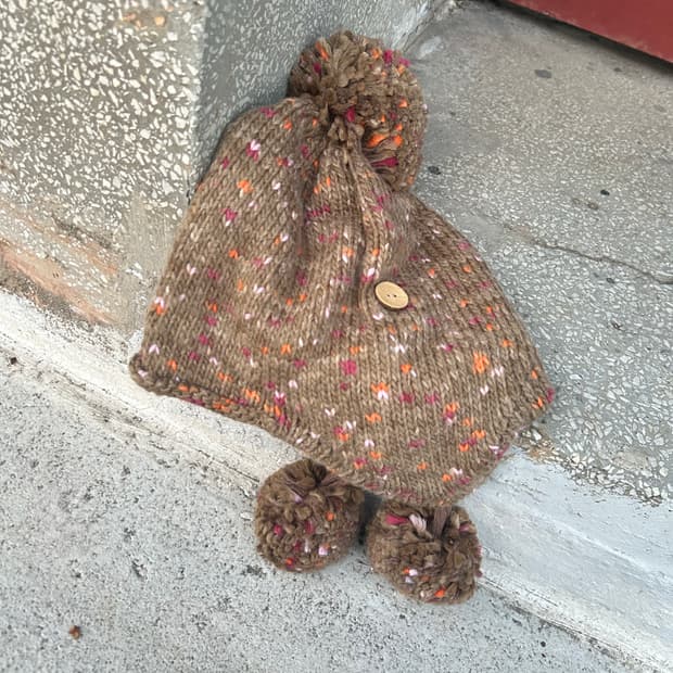 2000s JPN 니혼진 니트 폼폼 비니 