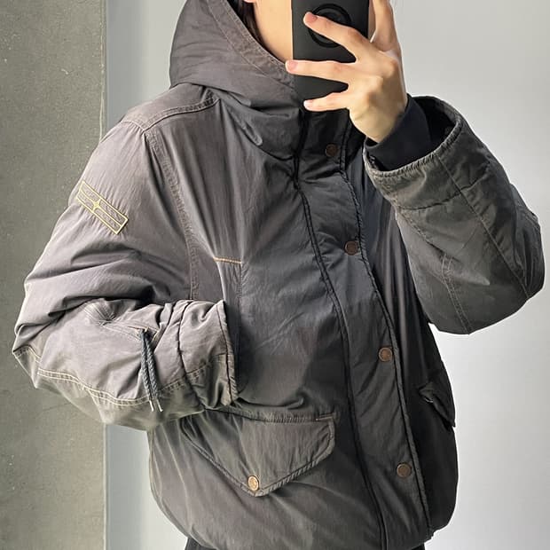 스톤아일랜드 00's 데님 라인 패딩 자켓