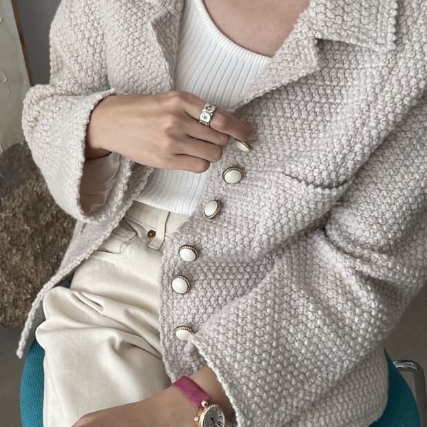 쎄모먼 cemoment Layla 트위드 자켓 