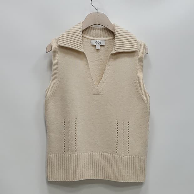 (새상품급) COS 코스 모100% 니트 베스트 / 여 XS 아이보리