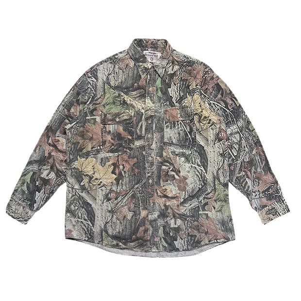 WRANGLER 90's 빈티지 러기더 웨어 트리카모 셔츠 OS