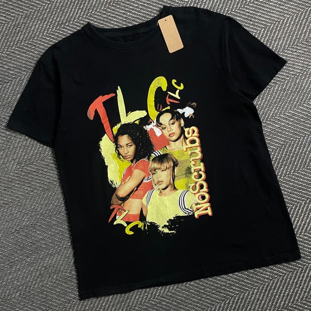 USA 빈티지 TLC 힙합 프린팅 반팔 티셔츠y 4986