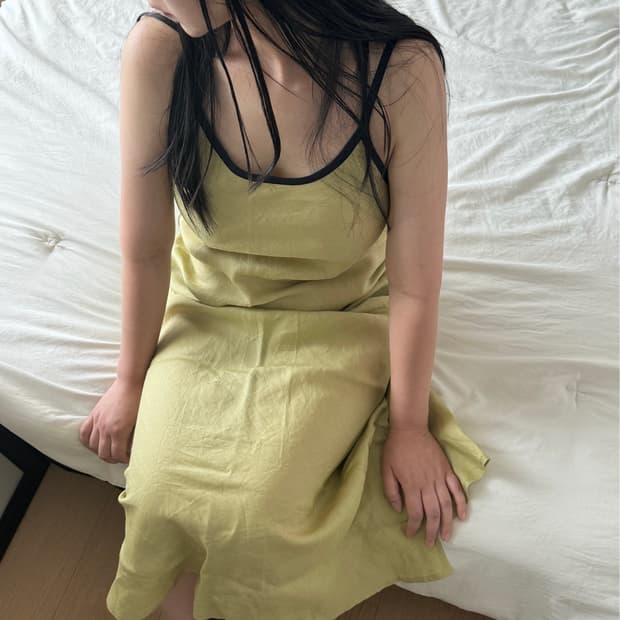 Lime Slip Long Dress
