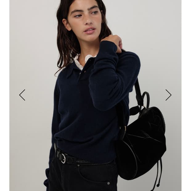 더바넷 블랙 벨벳 백팩