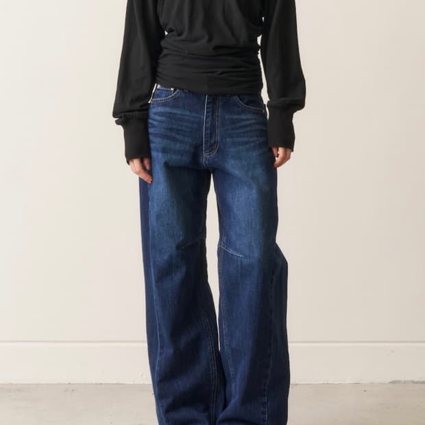 Odlyworkshop Wide Jeans Indigo m사이즈