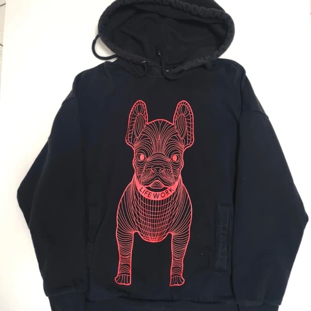 라이프워크 빅도그 후드티 블랙