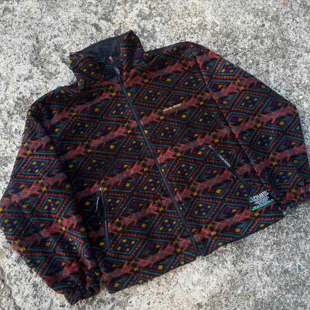 90s 코오롱 스포츠 플리스 러버시블 자켓