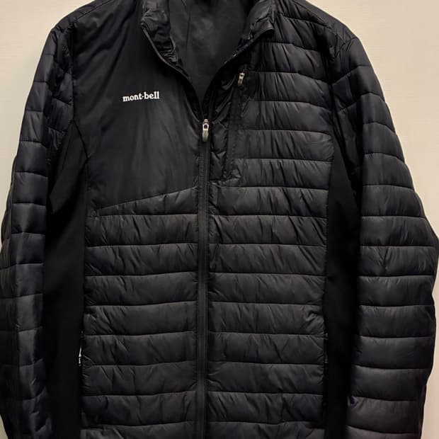 (M~L)mont bell 몽벨 라이트웨이트 경량 패딩 자켓 블랙