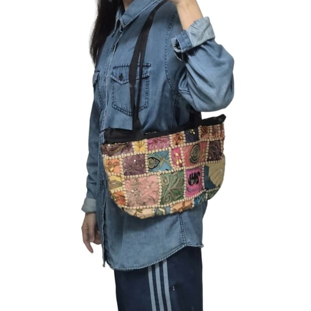 빈티지 패치워크 에스닉 숄더백 가방