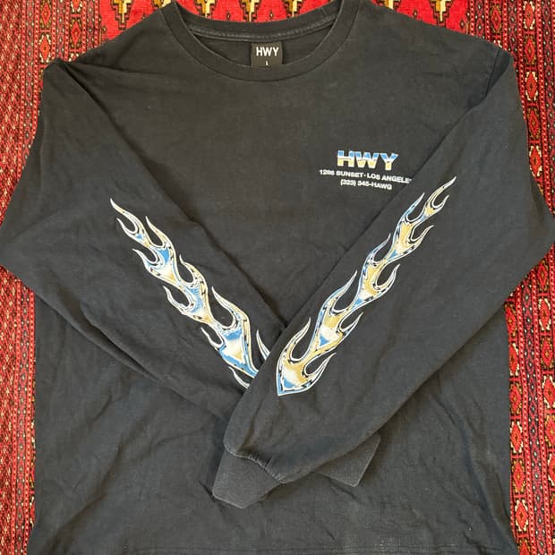 Hwy old bike custom shop t shirt