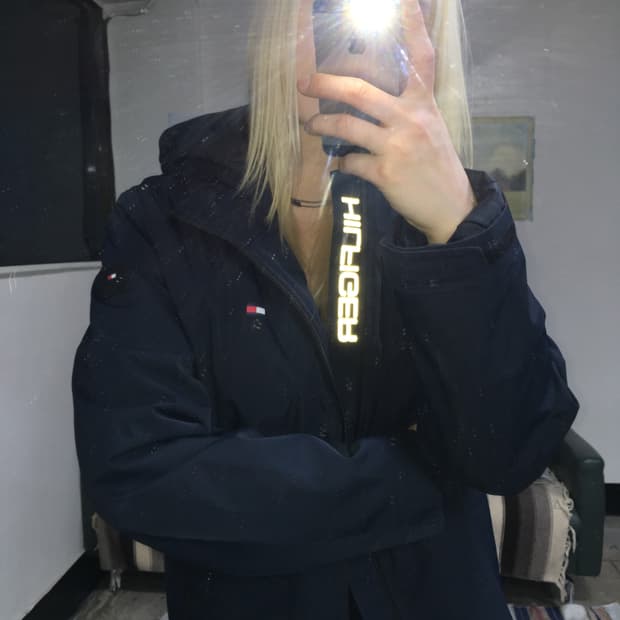 투티/0300 TOMMY HILFIGER 다크 네이비 바람막이 자켓 패딩