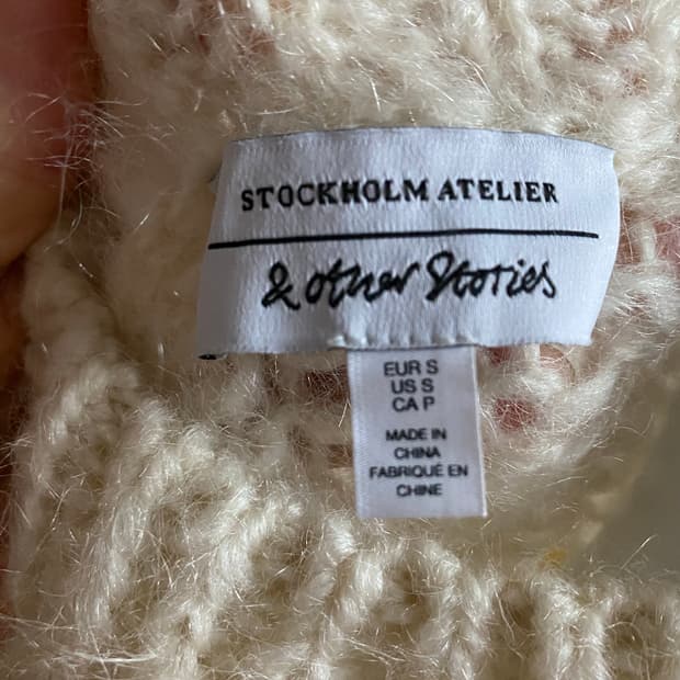 & Other Stories 줄무늬 모헤어 니트 S