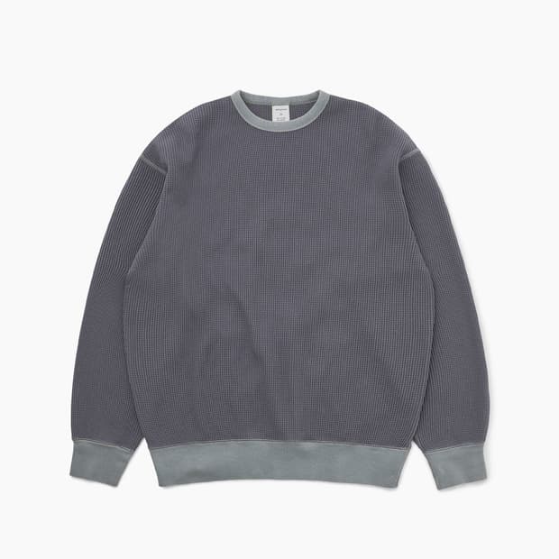 Khakis Waffle Crewneck Faded Black