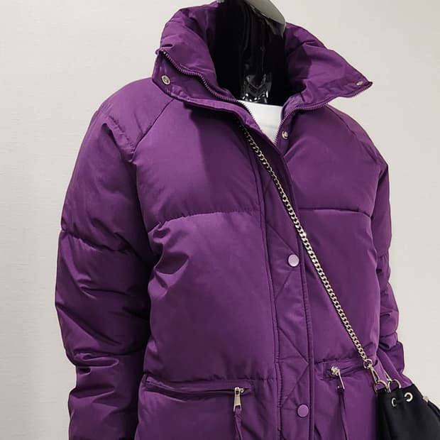 퍼플 패딩점퍼 