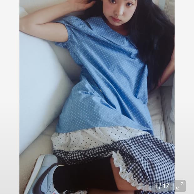 샤키리 제인 퍼프 미니 드레스 (블루)