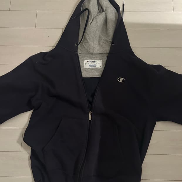 Champion ECO 집업 후드 / 네이비