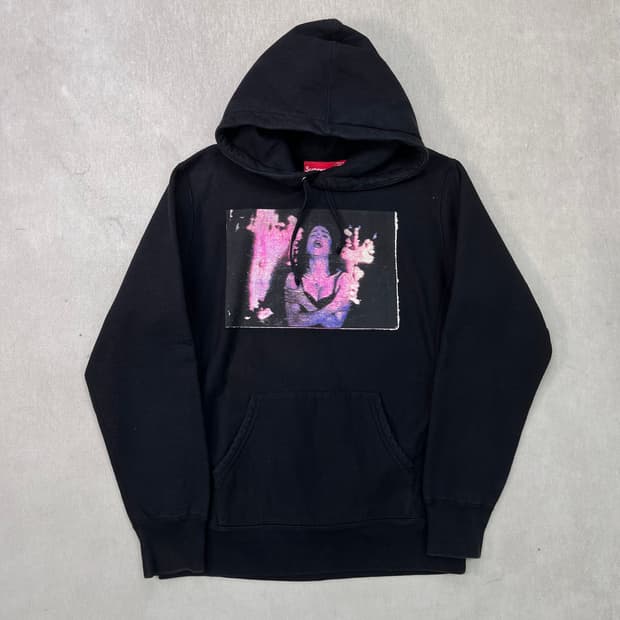 100 슈프림 14FW 마돈나 버닝 후드티