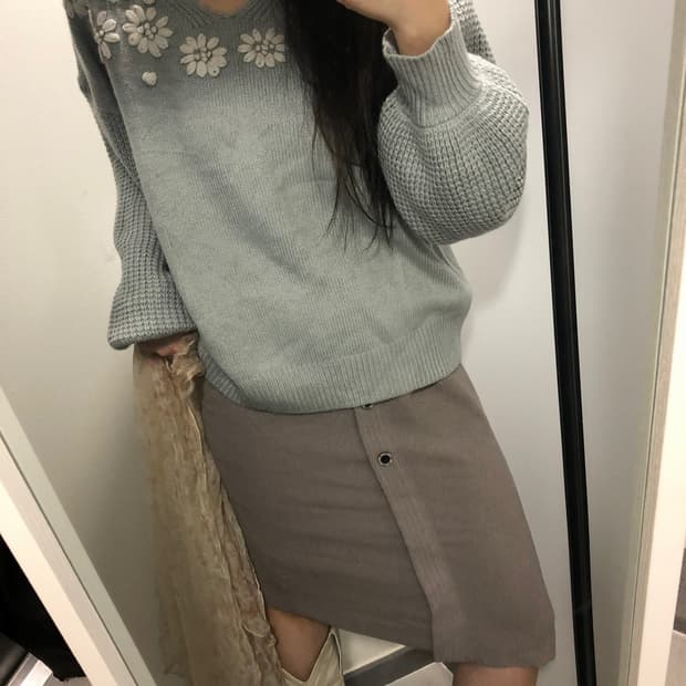 [코디세트] Sky Blue Knit Set